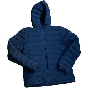 ABERCROMBIE & FITCH. Lightweight stretch series blue down puffer coat size small